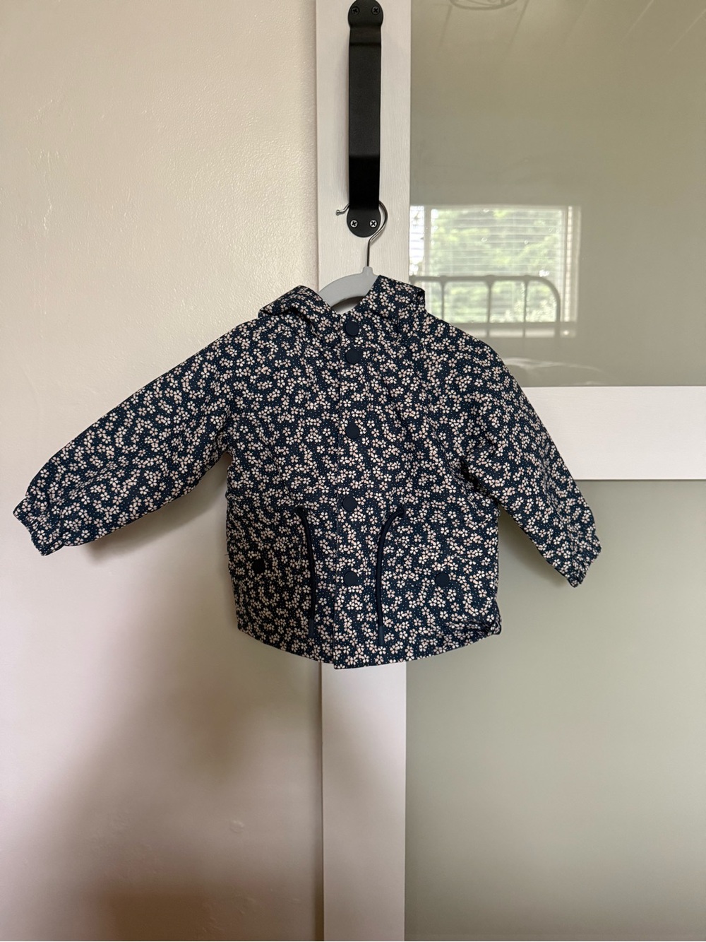 Rylee + Cru Navy Jacket with Cream Floral Print